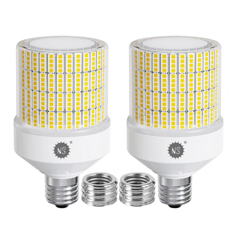 Kit com 2 Lâmpadas de Milho de LED NS Equivalente a 700W, 10500 Lumens, Luz Branca de 5000K, Base E26/E39, 70W para Iluminação de Áreas