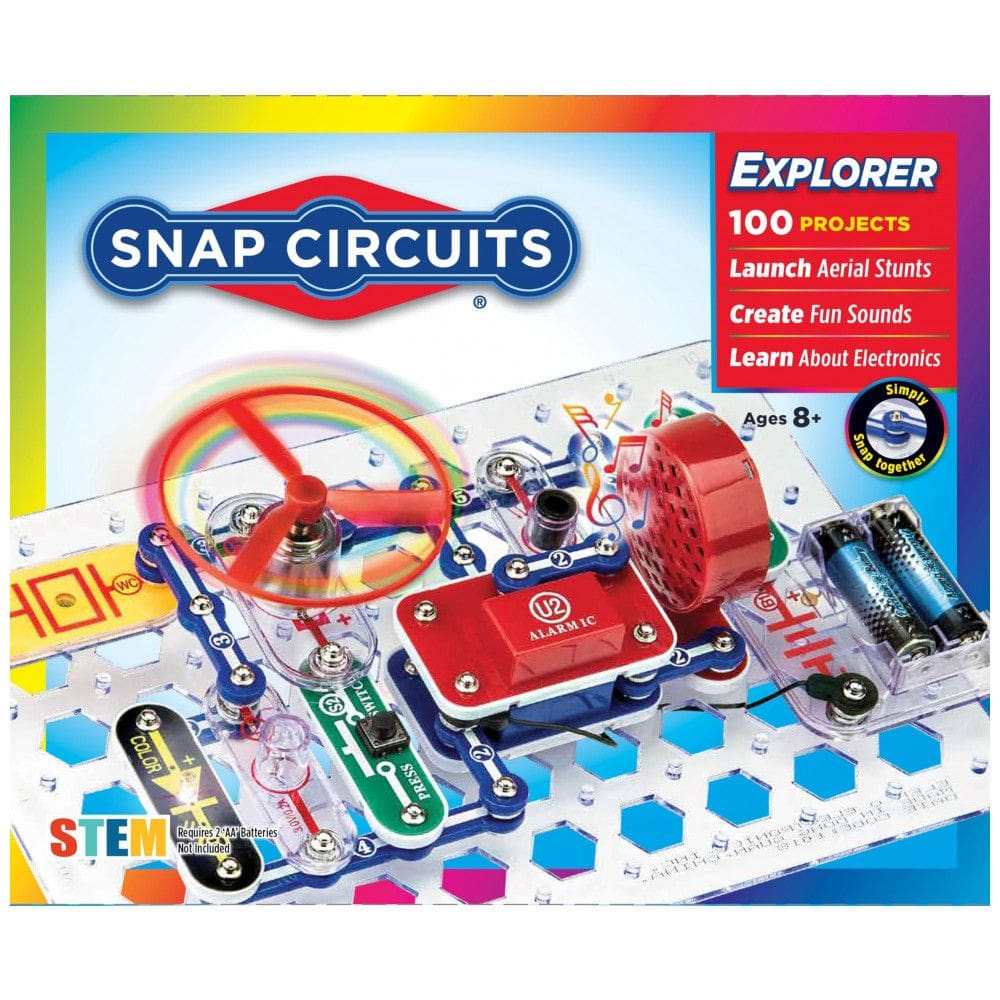 Snap Circuits Jr. SC-100 – Kit Educacional de Eletrônica com Mais de 100 Projetos para Crianças a Partir de 8 Anos