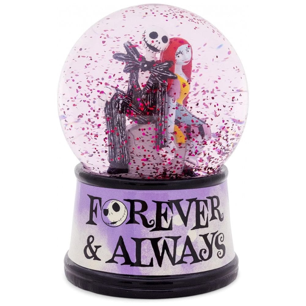 Globo de Neve Iluminado Disney O Estranho Mundo de Jack Forever & Always, 15cm, com Glitter e Música