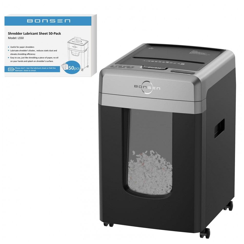 Triturador de Papel Automática BONSEN 300Sheet com 50 Folhas de Lubrificante