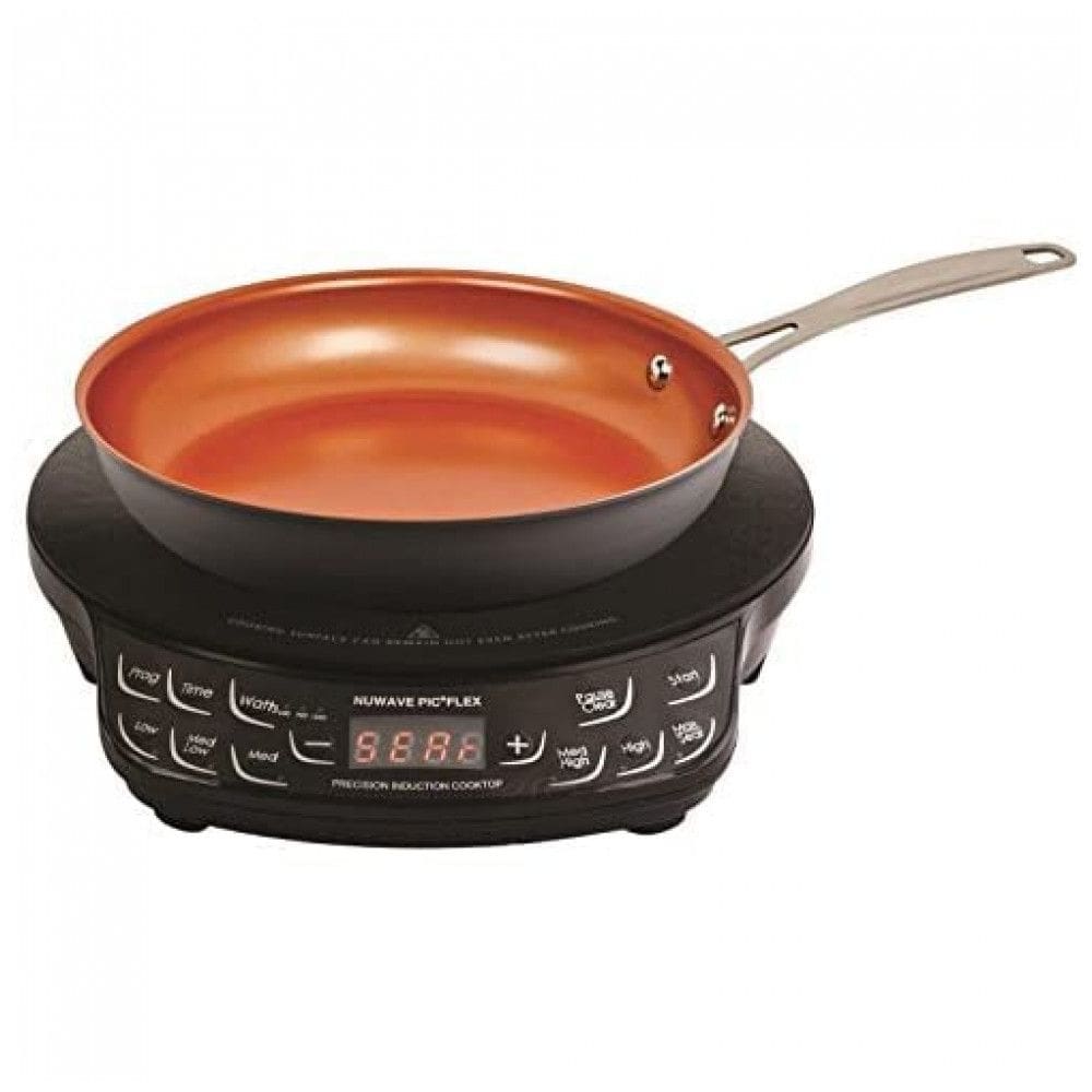 Nuwave PIC Flex com Frigideira Antiaderente Anodizada Duralon, Cooktop de Indução Portátil e Potente, Bobina de Aquecimento