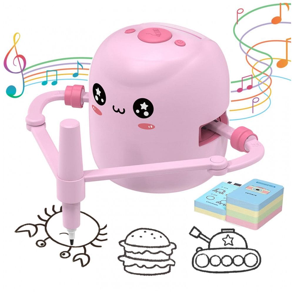 Robô de Desenho para Crianças com 150 Cartões, Robô de Pintura Educacional Interativo com Interação por Voz, ERYMCS