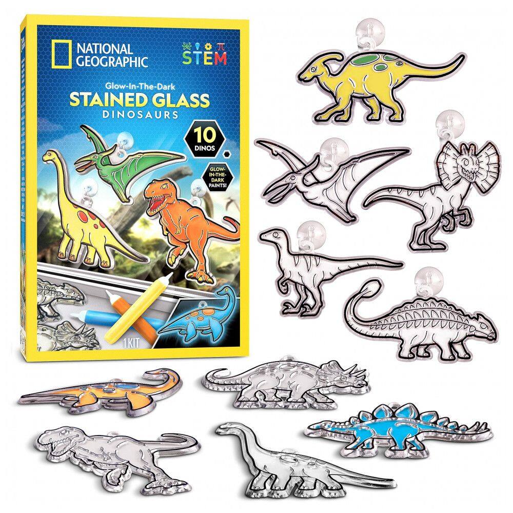 Kit Vitral Sistema Solar Multicor – Pintura Glow-in-the-Dark, Artesanato Educativo STEM, Presente Criativo Crianças, National Geographic