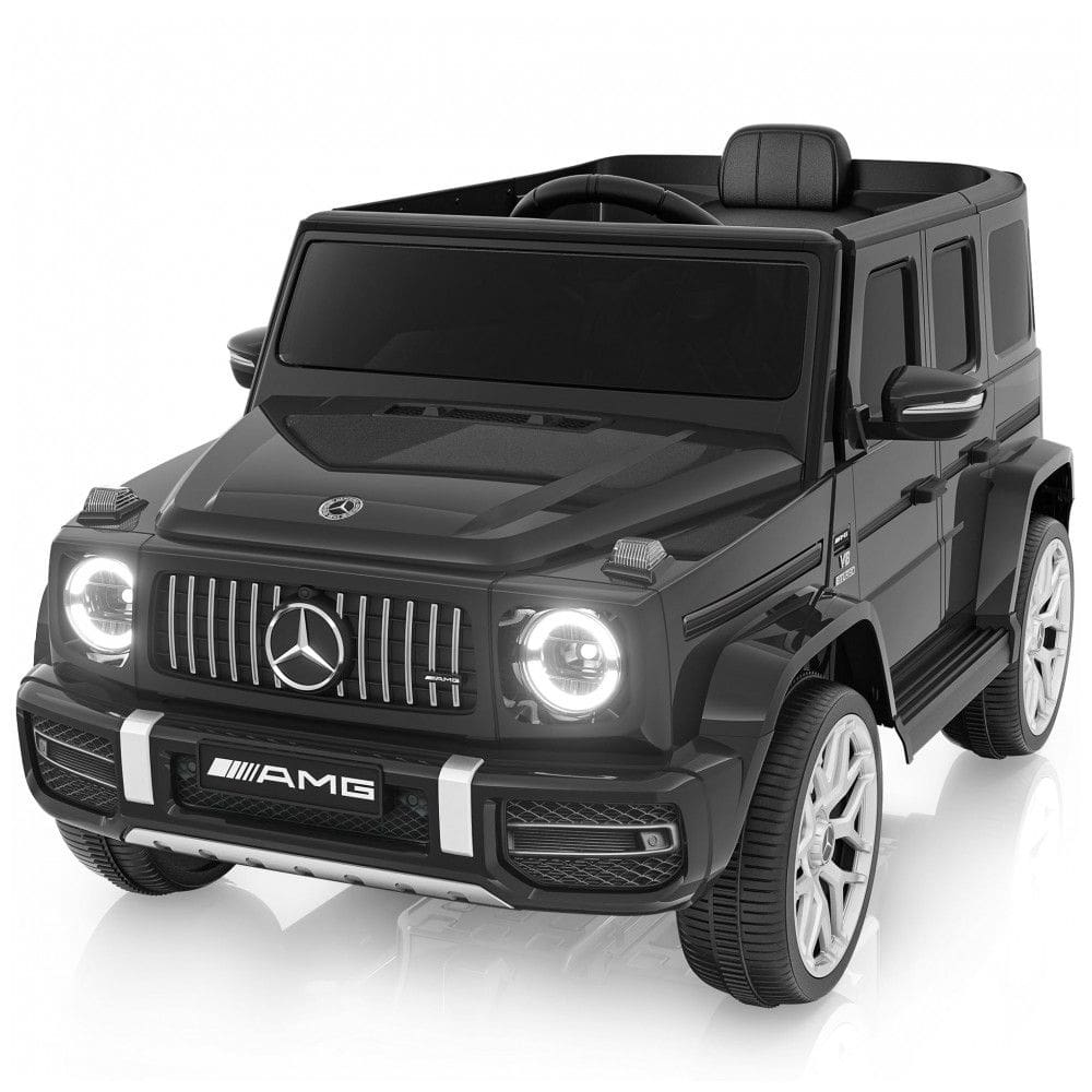 Carro Elétrico Infantil Licenciado AceCruisers Mercedes-Benz G63 12V Preto 2 Motores Controle Remoto Música LED 3 Velocidades