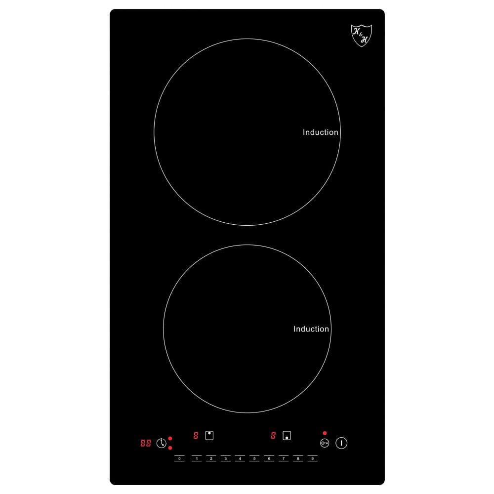 Cooktop de Indução Elétrico Embutido K&H 2 Queimadores 110V 1800W
