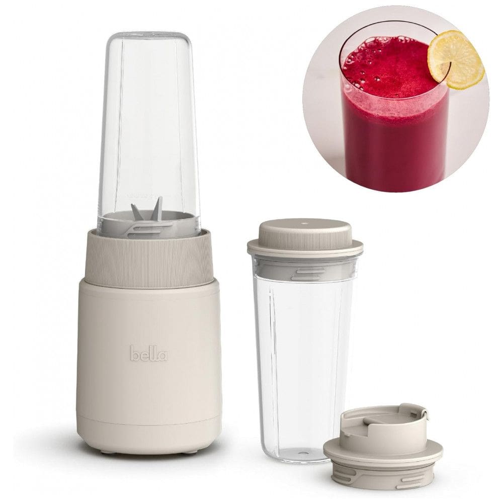 BELLA Rocket Blender Boost 6 Peças, Liquidificador Portátil 240W, Lâmina Inox 4 Pontas, Copos BPA Free 400ml