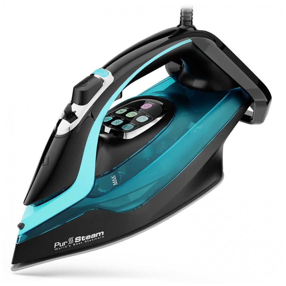 Ferro de Passar a Vapor PurSteam SteamTech Elite 1750W, Controle de Temperatura Digital com Display LED, PurSteam World`s Best Steamers