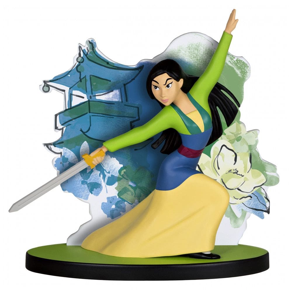Enfeite Natalino Hallmark Keepsake Disney Mulan 25º Aniversário Coração de Guerreira, Plástico 9,7x9,1x4,3 cm