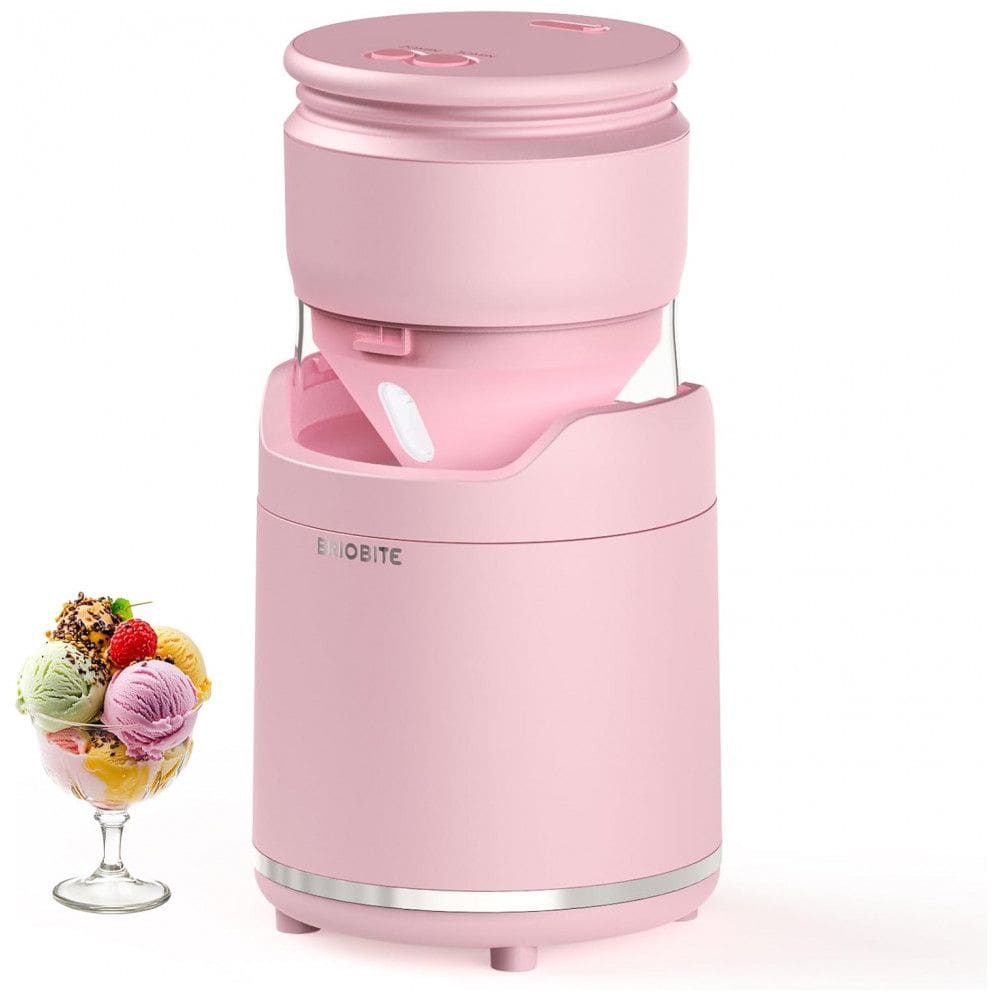 Máquina de Sorvete Soft BRIOBITE Rosa Recarregável Baixo Ruído USB-C 550ml Modelo BL500_PA