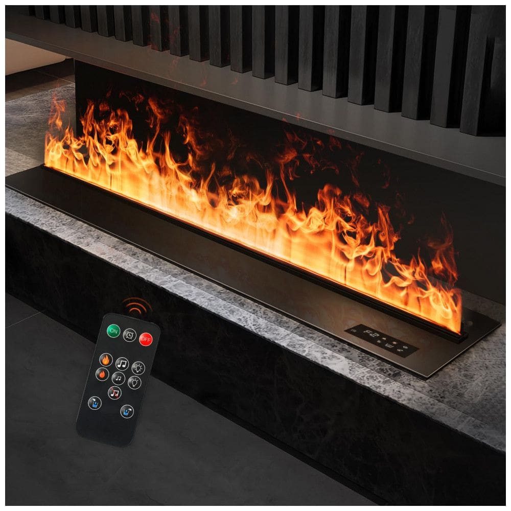 Lareira Elétrica a Vapor Mexhom Chama Atomizada 3D Controle Remoto 200 cm Voltagem 110V-120V