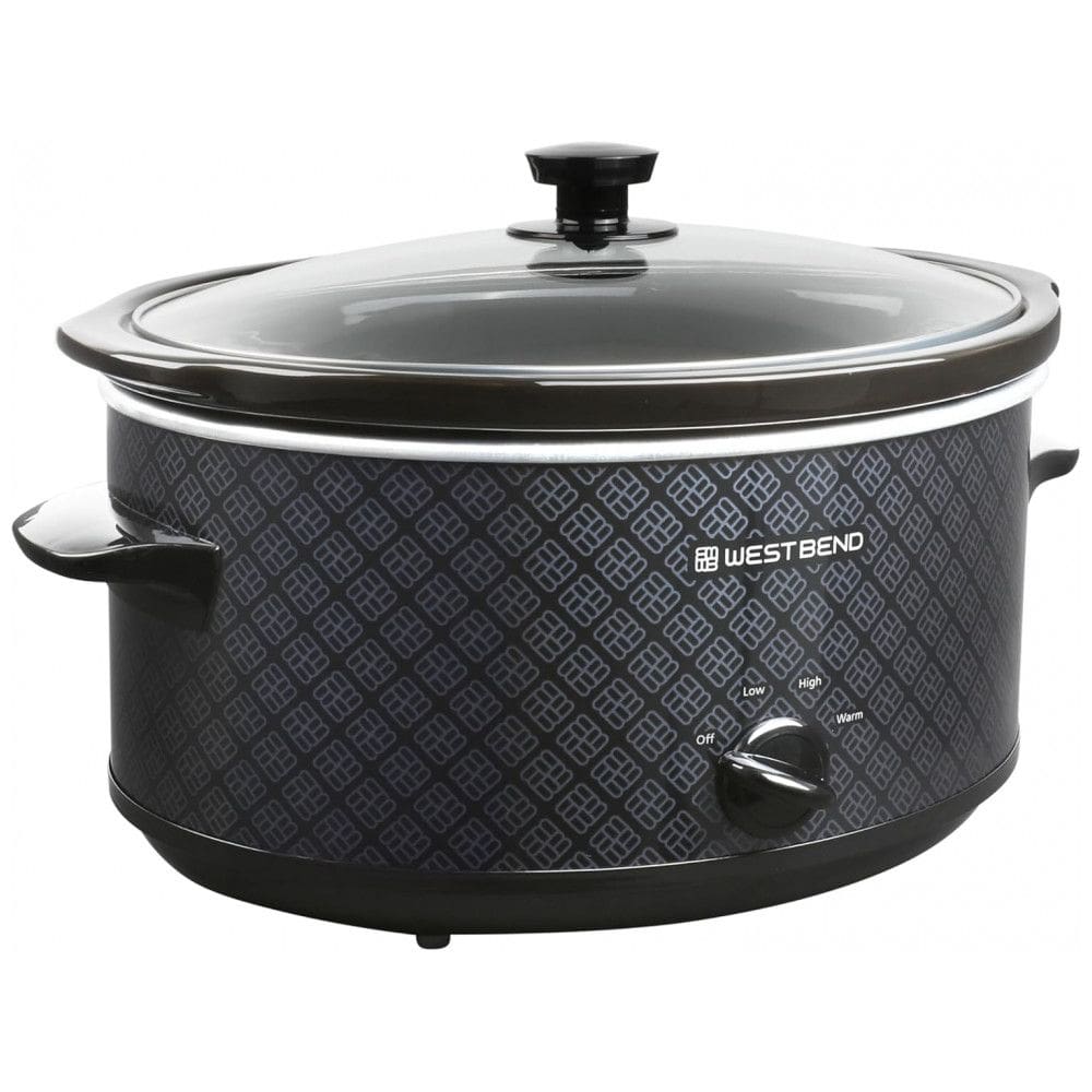 Panela Elétrica Slow Cooker West Bend Preta 5,7L Cerâmica Oval Tampa de Vidro 330W 110V