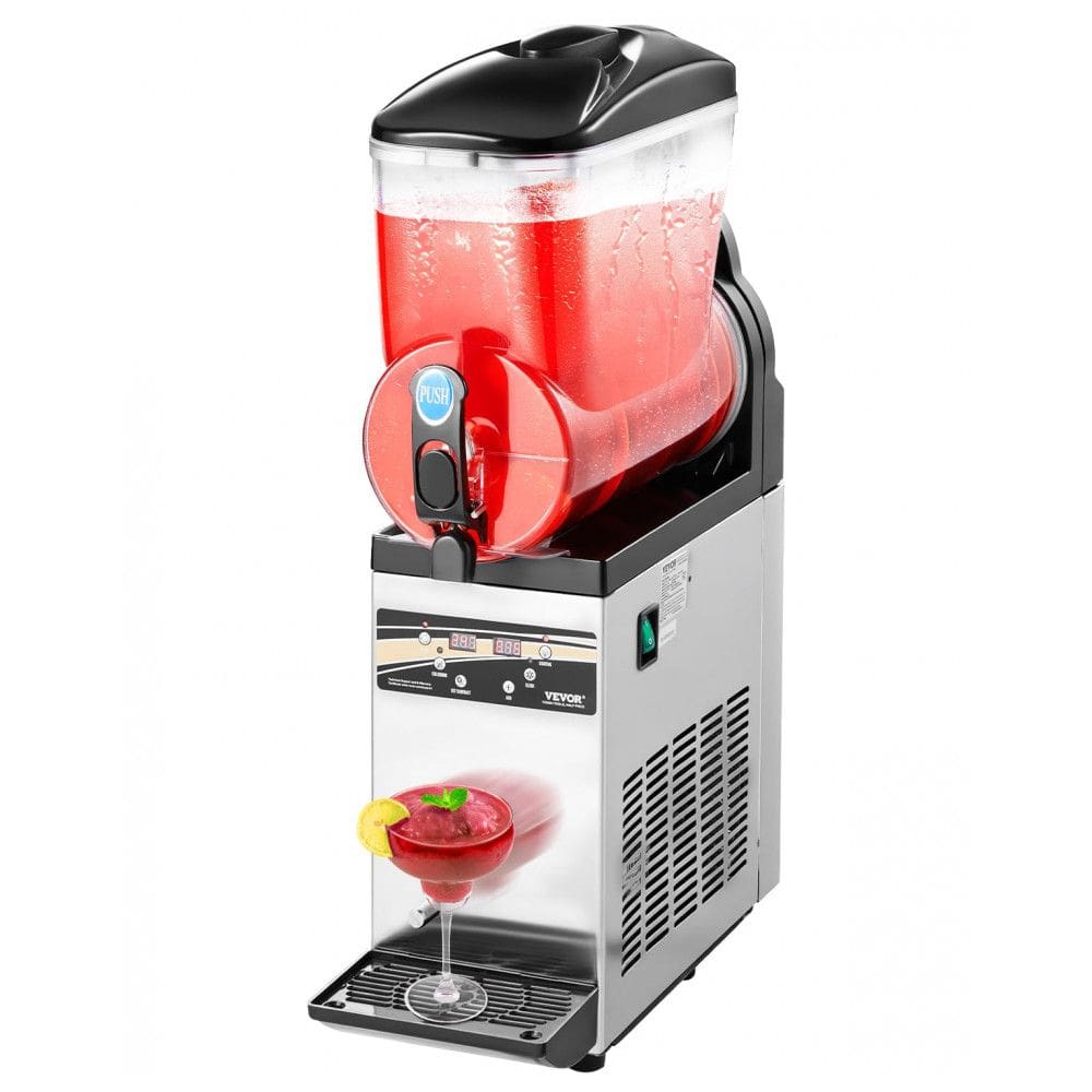 Máquina de Frozen VEVOR, Tanque Único de 15L para Uso Comercial, 60 Copos em Aço Inoxidável para Margarita, Smoothie e Bebidas Congeladas