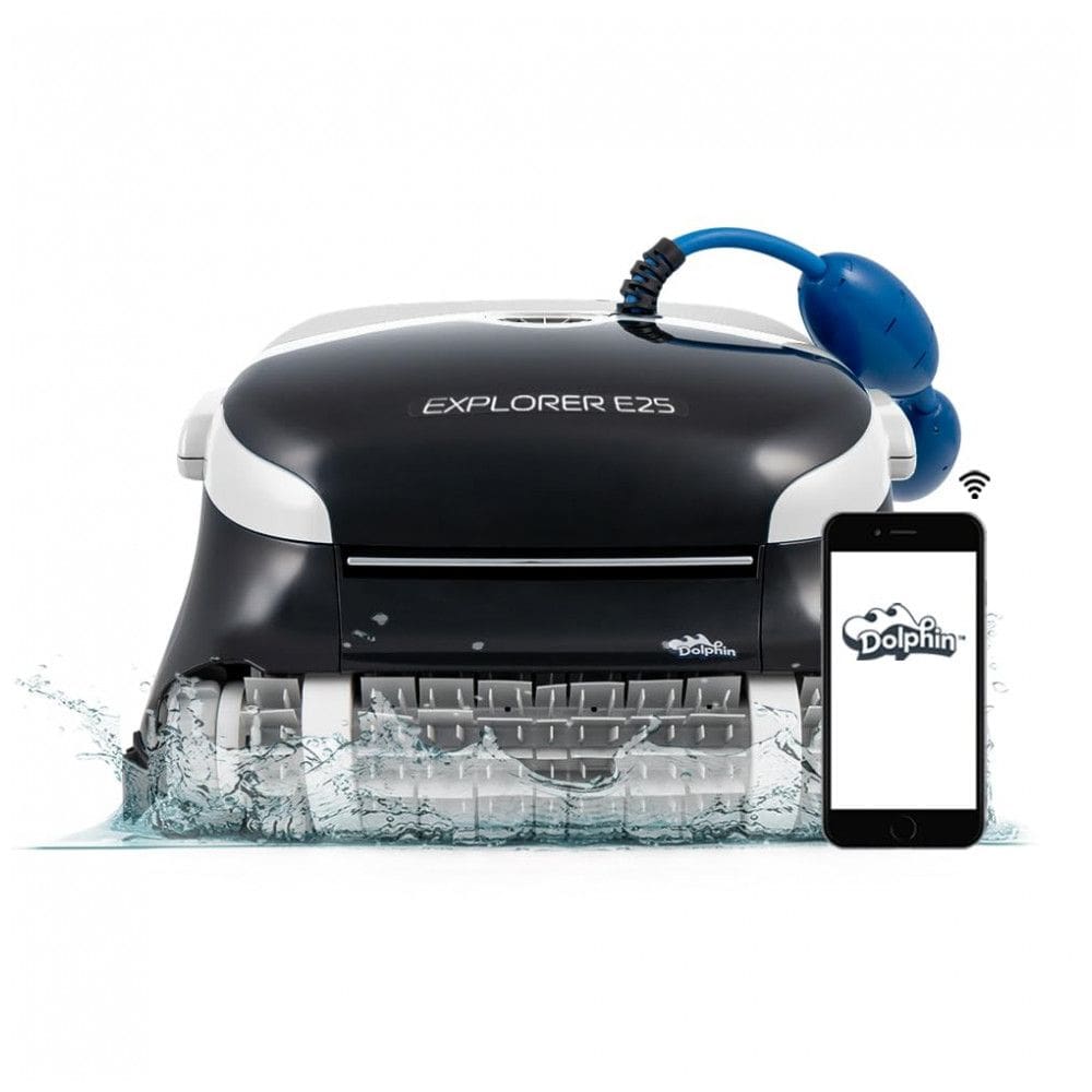 Robô Aspirador para Piscinas Dolphin Explorer E25, Preto, Conectividade Wi-Fi, Escova para Limpeza de Linha d’Água, Modelo 2025, Cabo 15m?