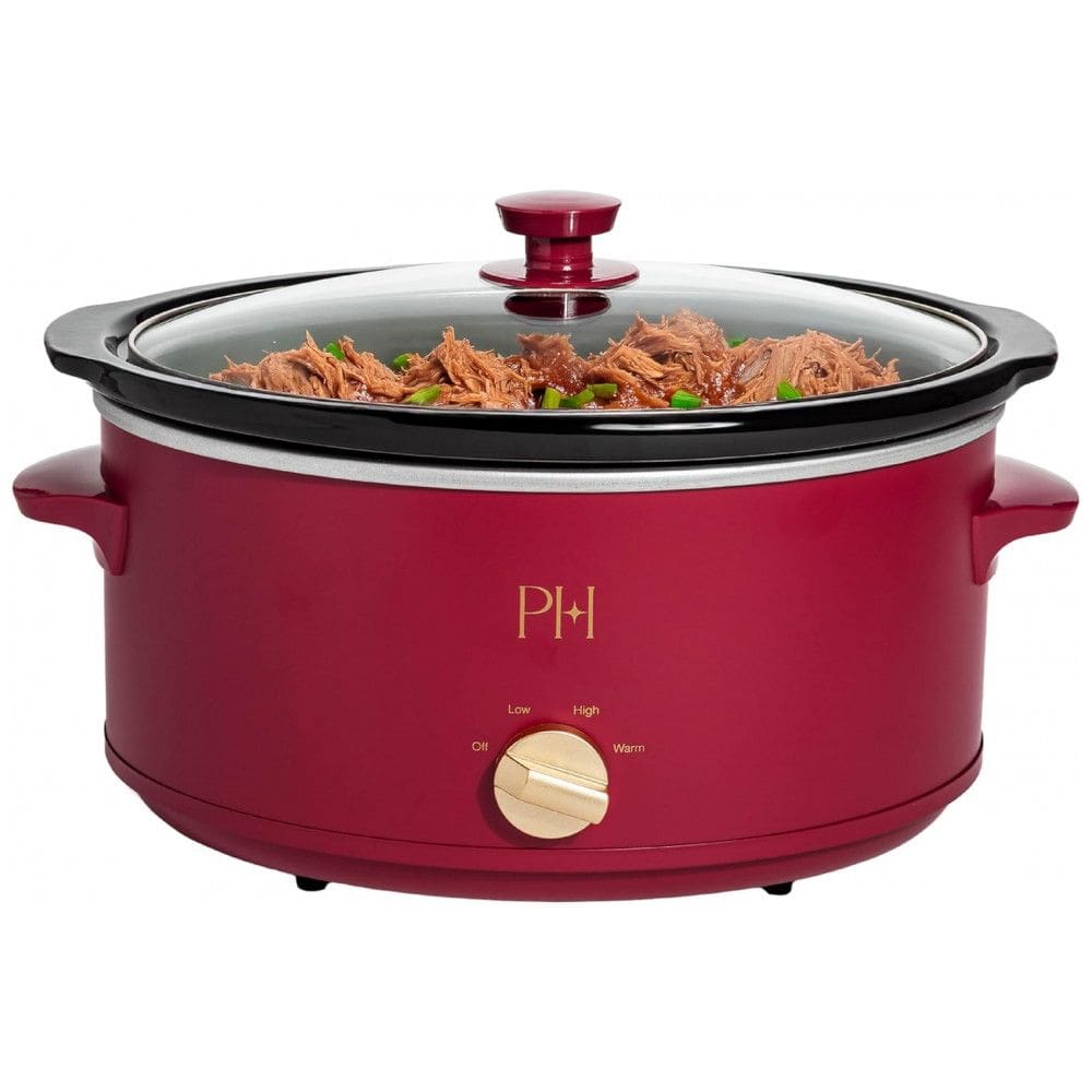 Paris Hilton Panela Elétrica Lenta Manual 5,7L com 3 Temperaturas e Acabamento Luxuoso