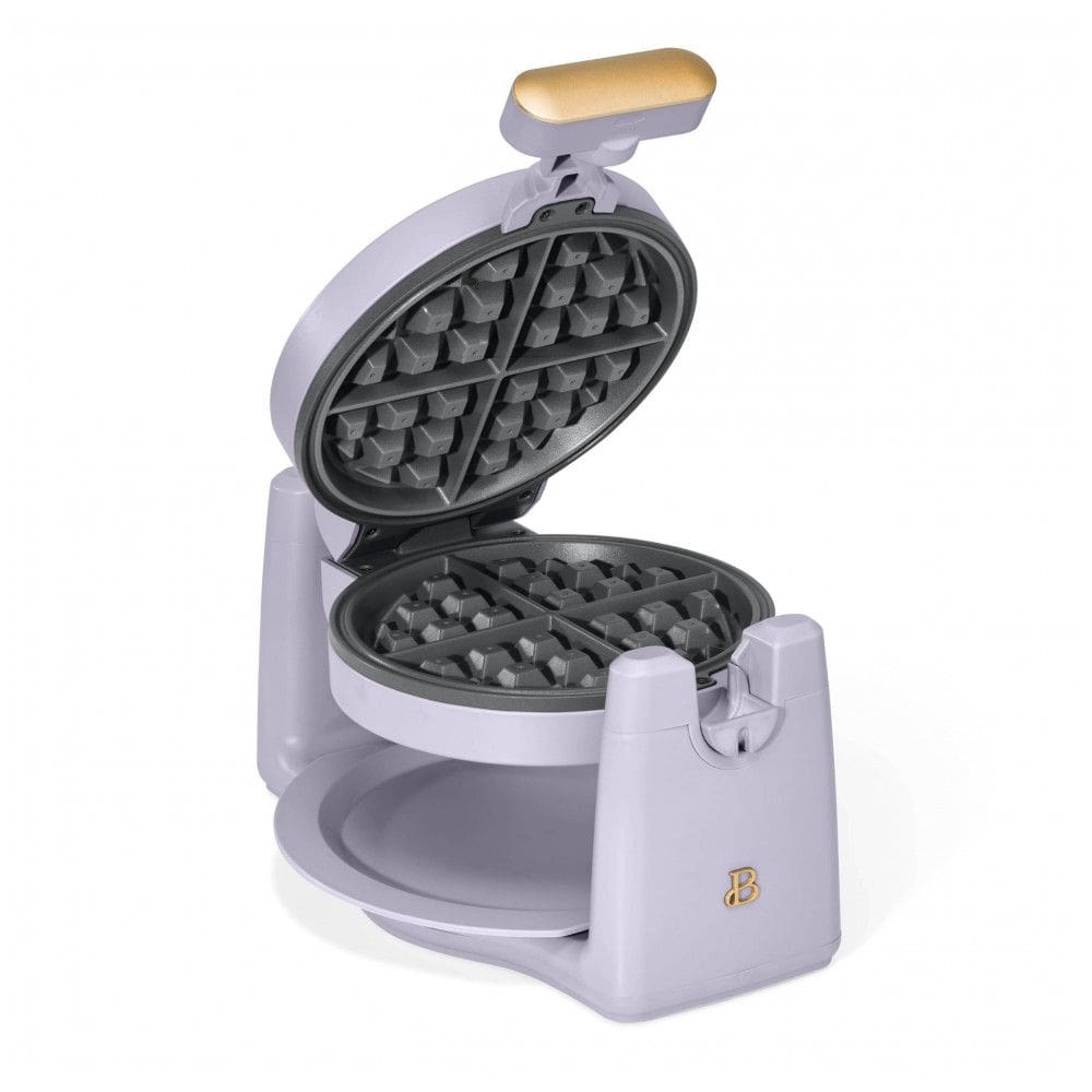 Máquina de waffle belga giratória Beautiful lavanda 1000W chapas antiaderentes 7 níveis de dourado 19451, 110V