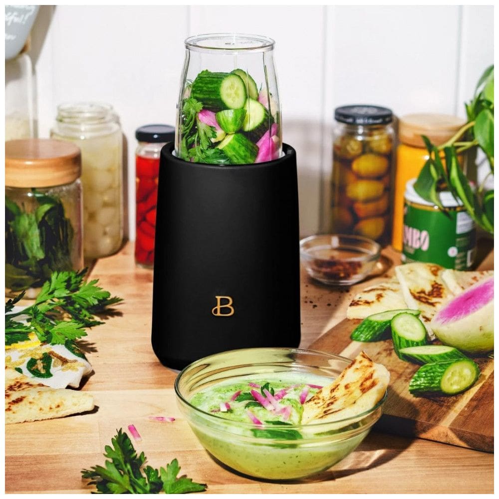 Liquidificador pessoal 12 peças Beautiful by Drew Barrymore 240W preto fosco 110V