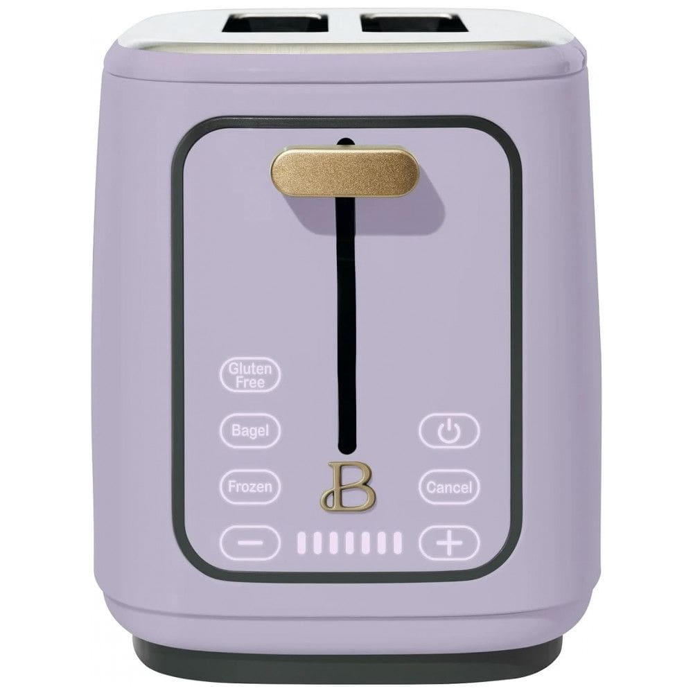 Torradeira elétrica Beautiful 2 fatias lavanda com display digital touch, ranhuras largas, 7 níveis de tostagem, bandeja de migalhas, 900W
