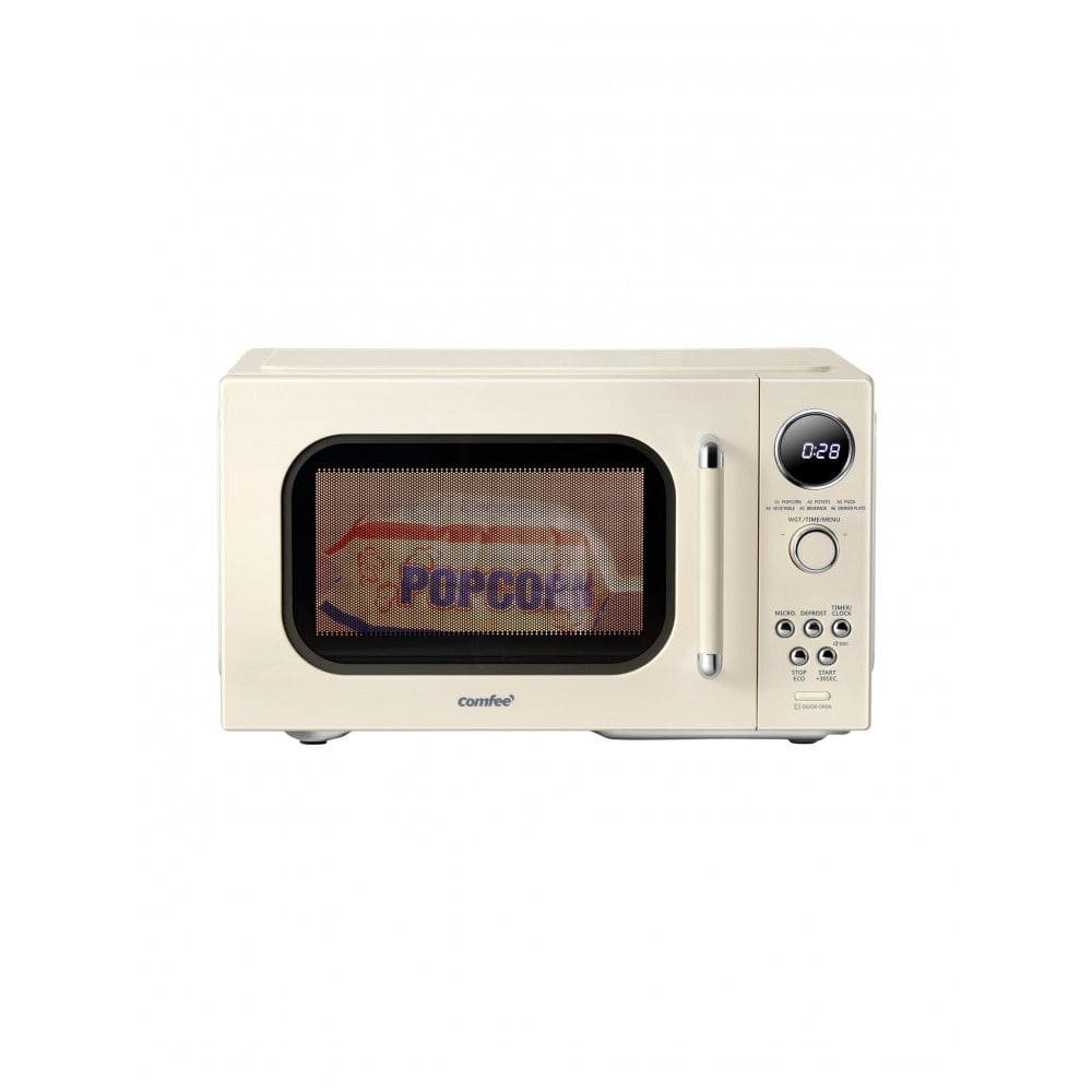 Forno de Micro-ondas Retrô COMFEE, 25,48 litros, 900W, Programas Pré-definidos, Cozimento Multifásico, Função Silenciosa, Display LED