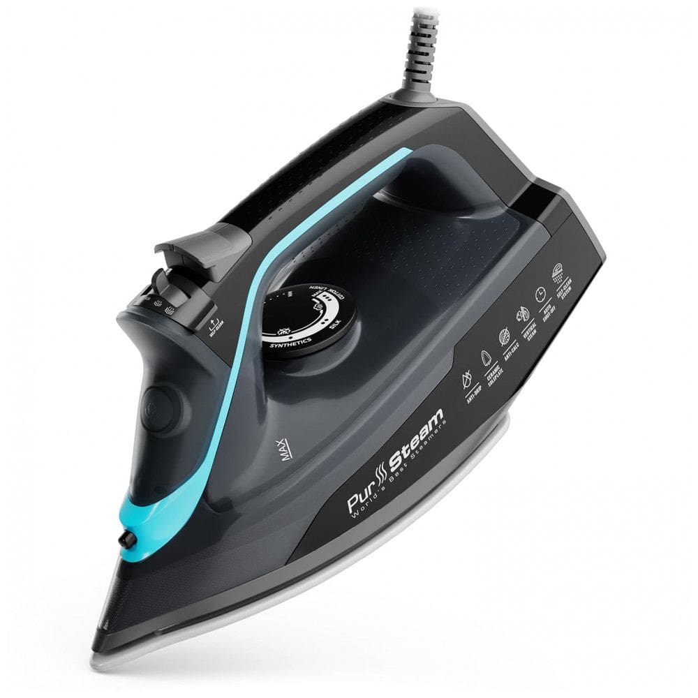 Ferro a Vapor Pursteam SteamBurst 1750W, Base de Cerâmica, Vapor Ajustável, Jato de Vapor, Autolimpeza, Anticalcário, Pursteam World`s Best