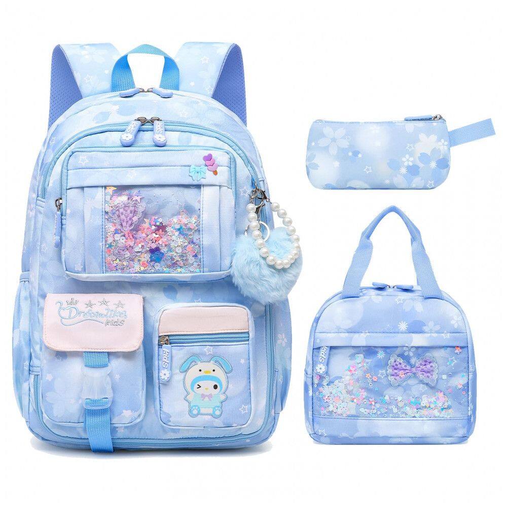 Mochila Alrisg azul 17” com múltiplos bolsos, impermeável