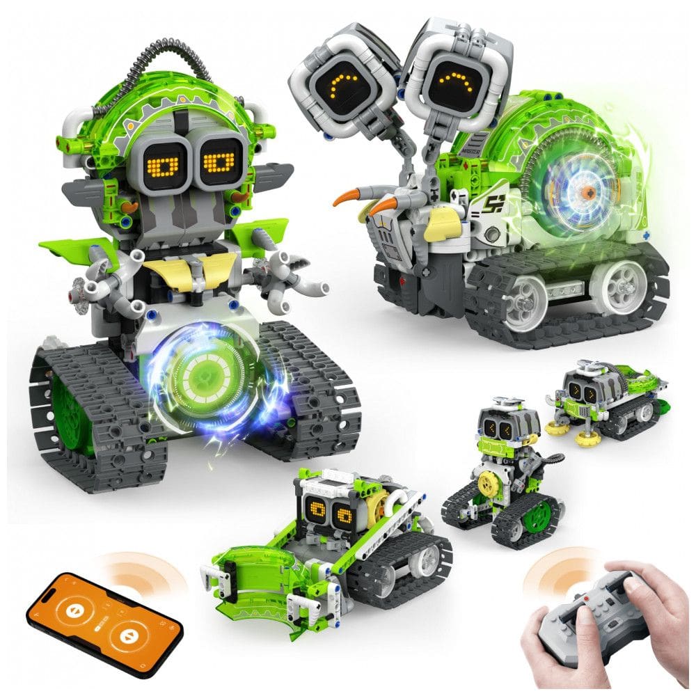 Kit robô AI 5 em 1 Opmind com 478 peças, app e controle remoto, robótica STEM para crianças a partir de 6 anos