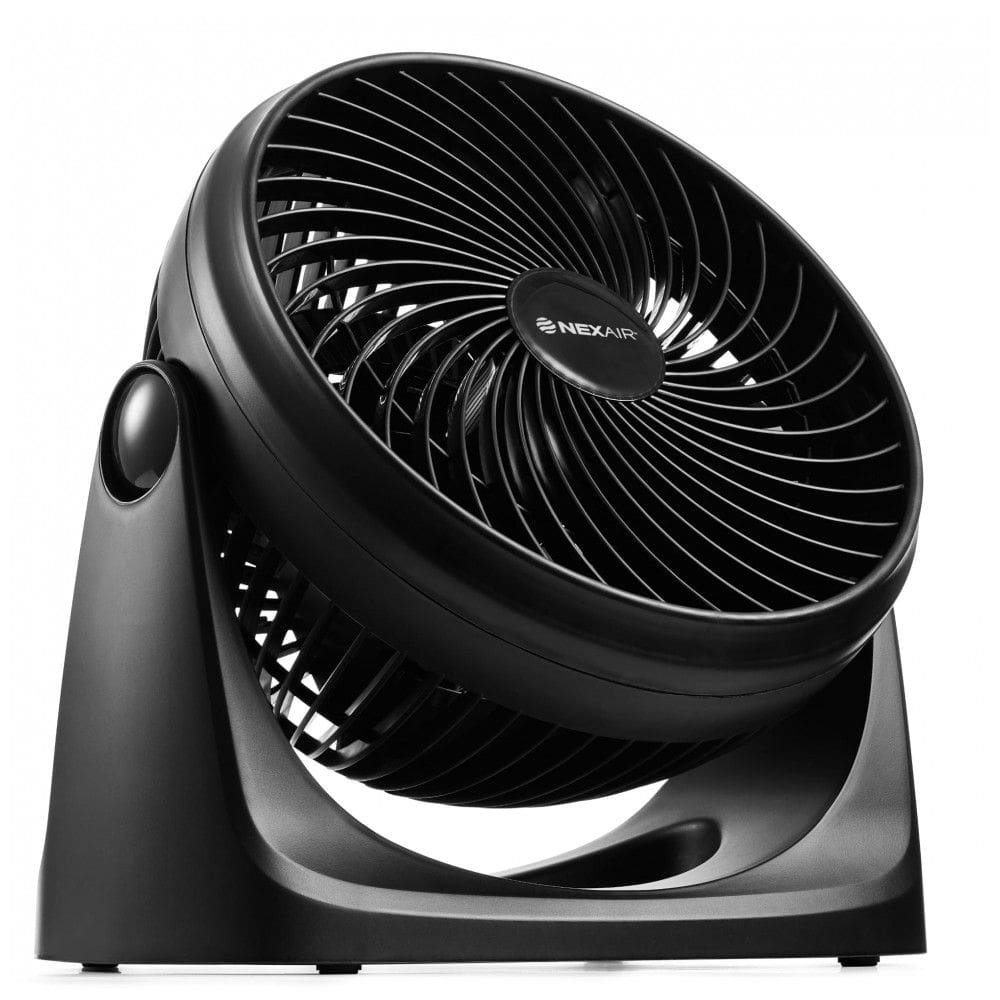Ventilador Circulador Turbo NEXAIR Preto 18 cm, 3 Velocidades, Alcance 7,6 m, Inclinação 90°, 35W, Certificação ETL, Modelo NF006-BK8, 110V