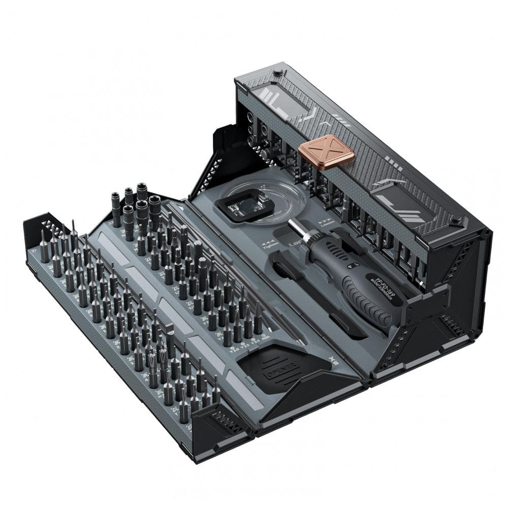 Kit de Chaves de Fenda Ratchet de Precisão JAKEMY 180 Peças FO169 CR-V Caixa ABS Compacta