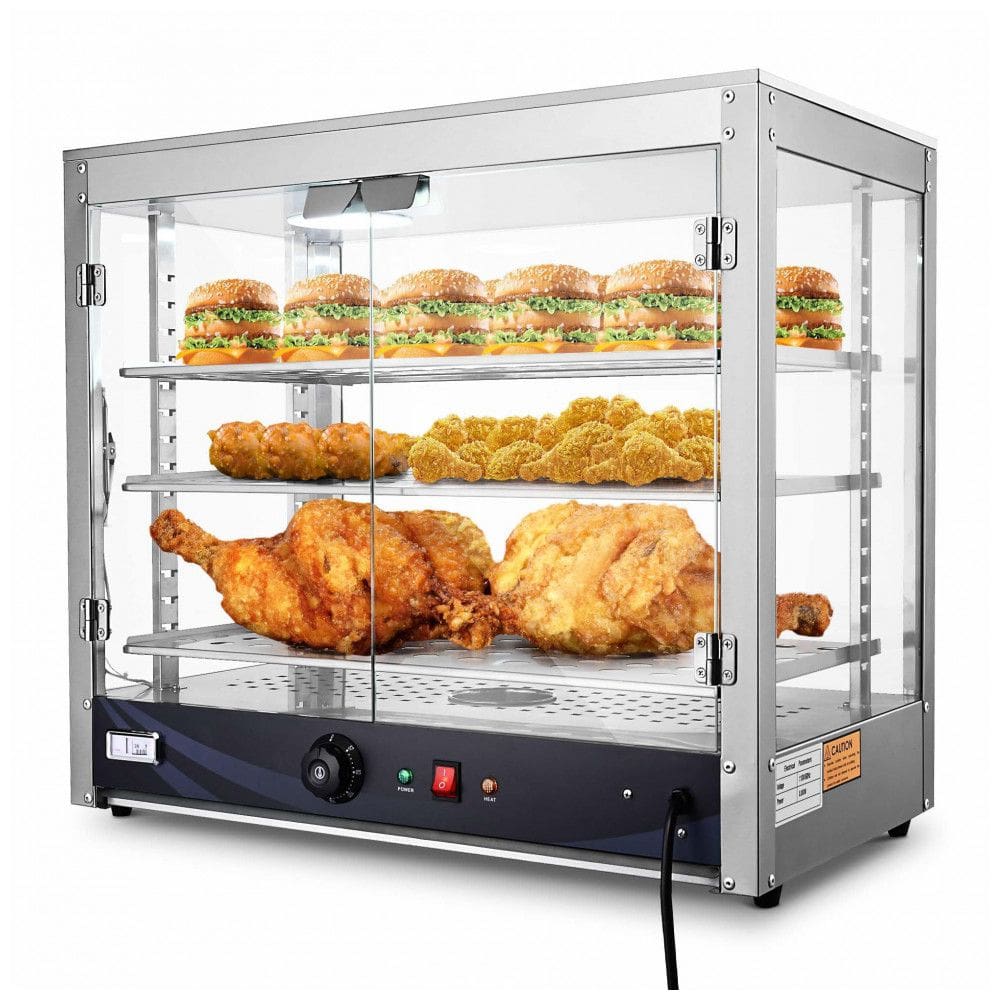 Expositor Aquecedor de Alimentos WeChef 3 Andares Prata Grande Capacidade 800W 110V para Catering