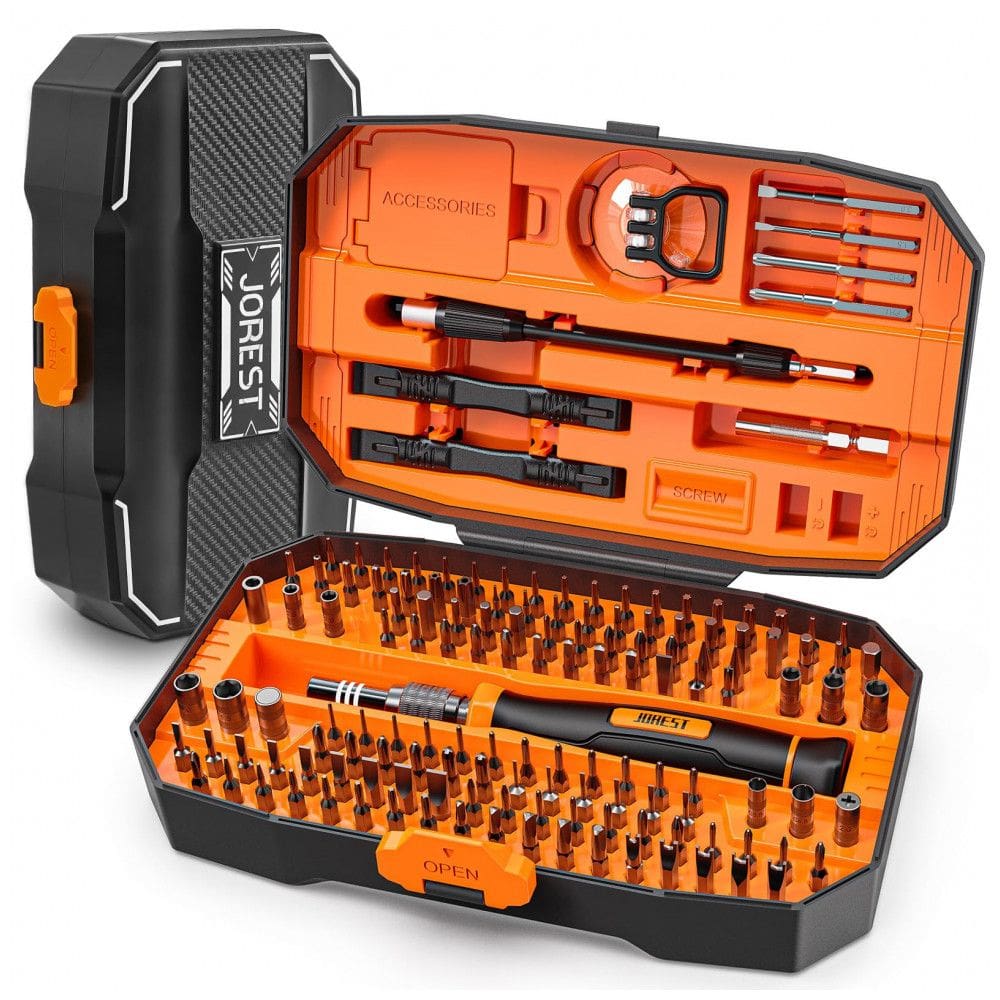 Kit de Chaves de Fenda de Precisão JOREST 152 Peças 1 Kit CR-V Colorido 140 Bits Torx Triwing Flexível