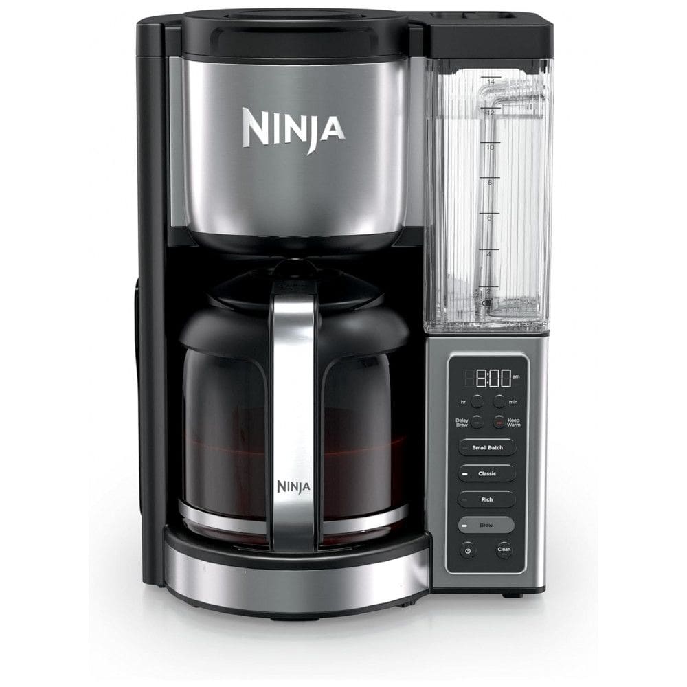 Máquina de Café Ninja Fresh Brew Programável 14 Copos Jarra Vidro Estilos Clássico Rico Reservatório 2,07 L Lote Pequeno Atraso Brew Placa