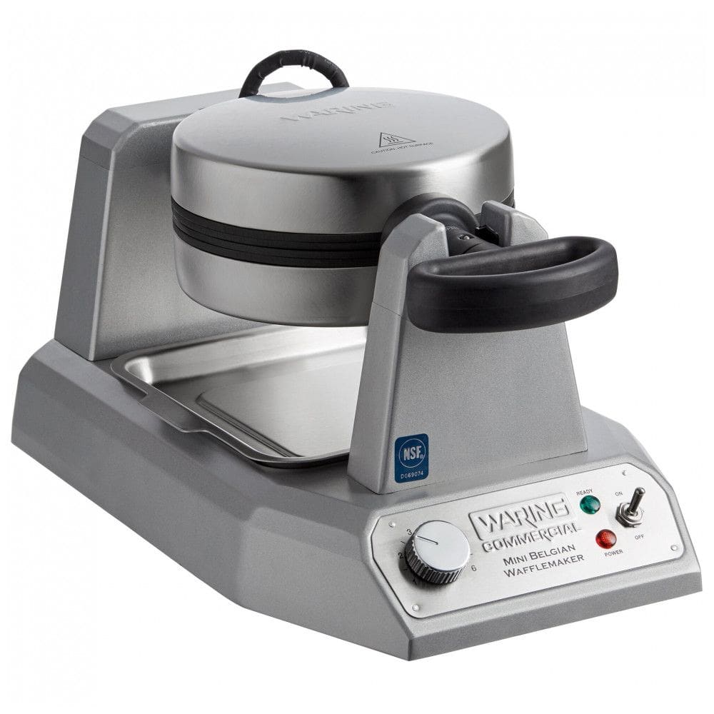 Waring WMB400X Máquina de Waffles Belga Mini 120V 1200W 100 Waffles/Hora