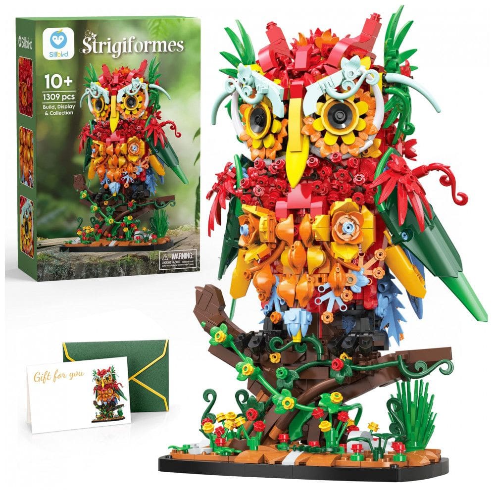Sillbird Coruja Floral 3D - Kit Criativo com 1309 Peças para Decoração
