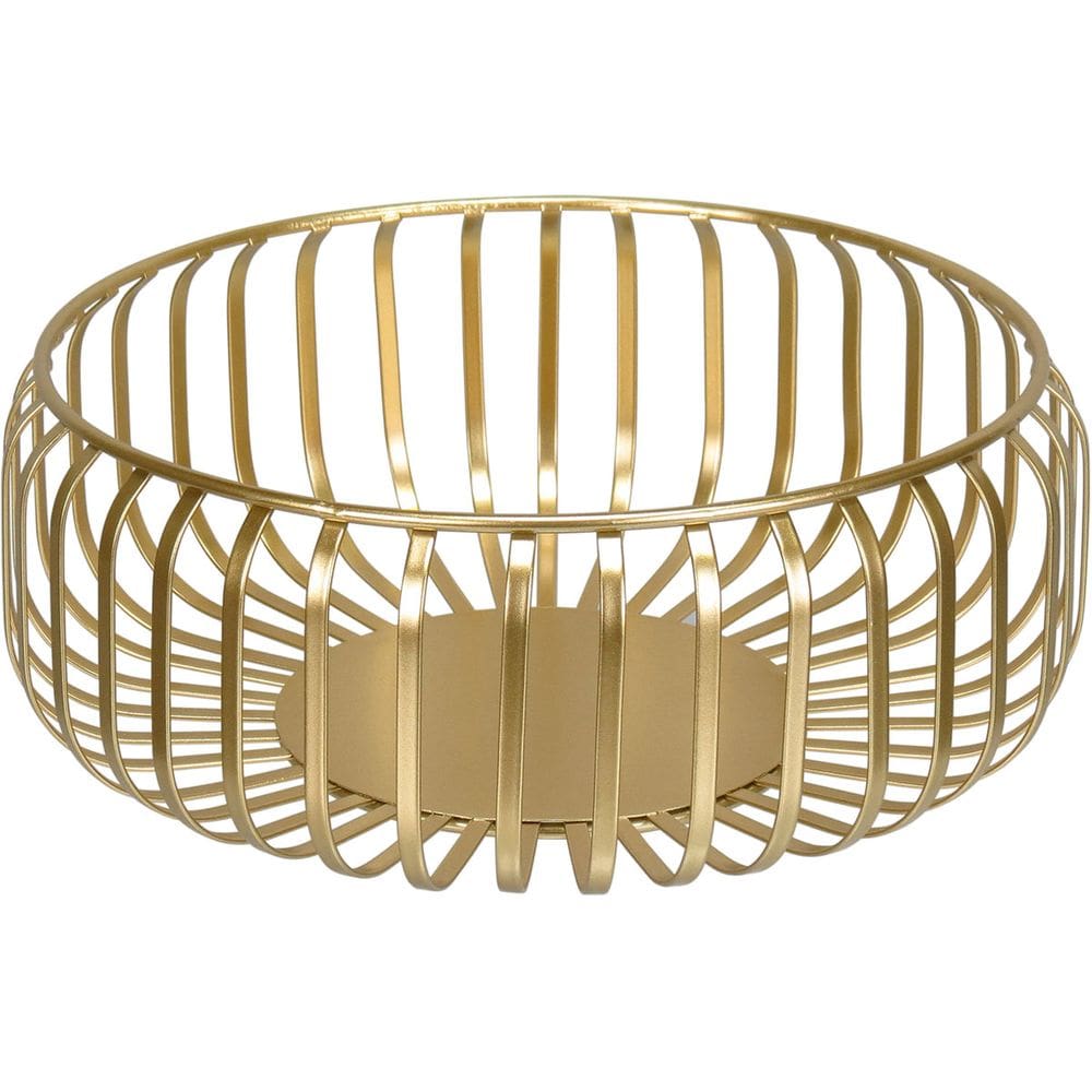 CENTRO MESA DECORATIVO FRUTEIRA HOME&CO METAL 9x25x25cm DOURADO