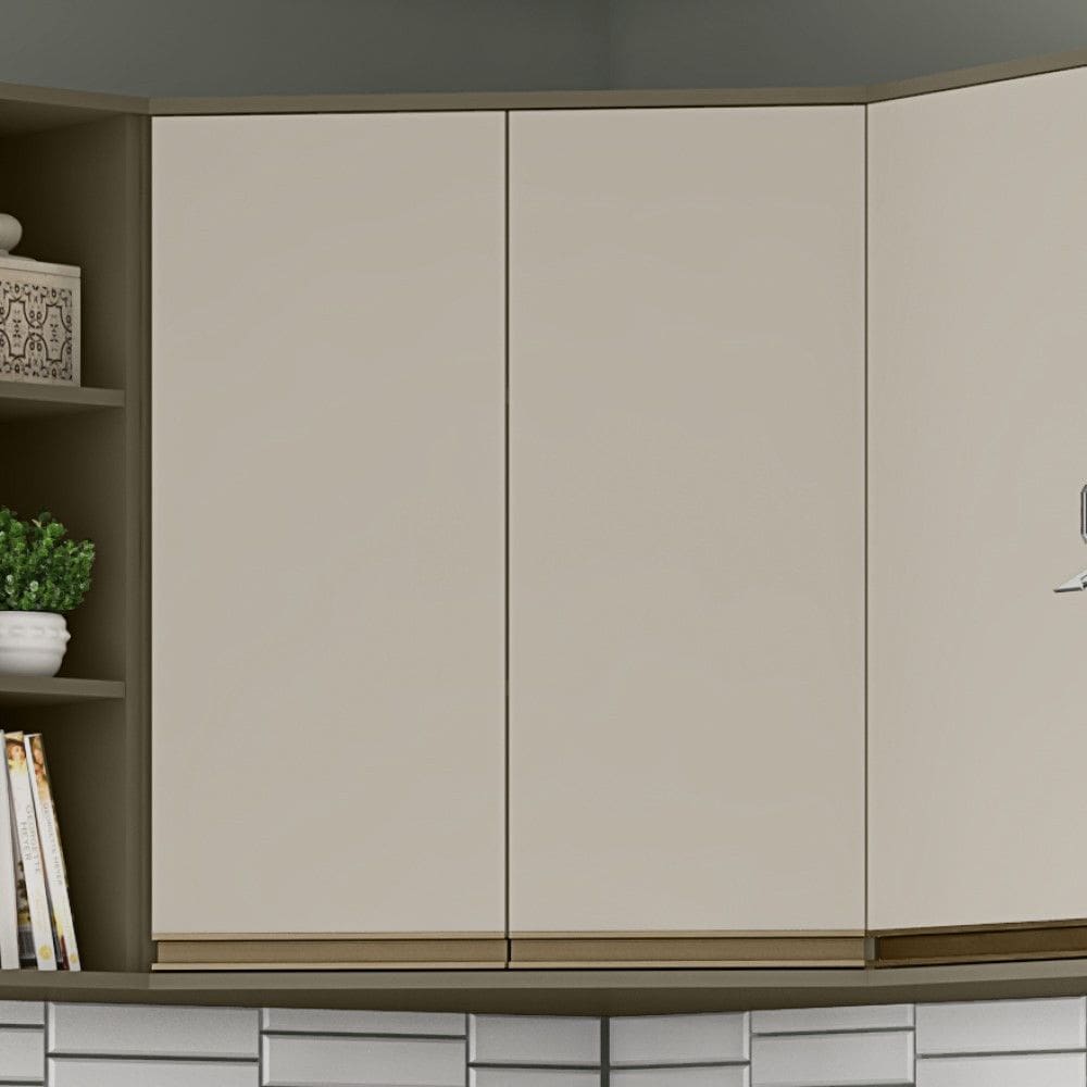 Armario Aereo Canto Obliquo 02 Portas Evelin Henn