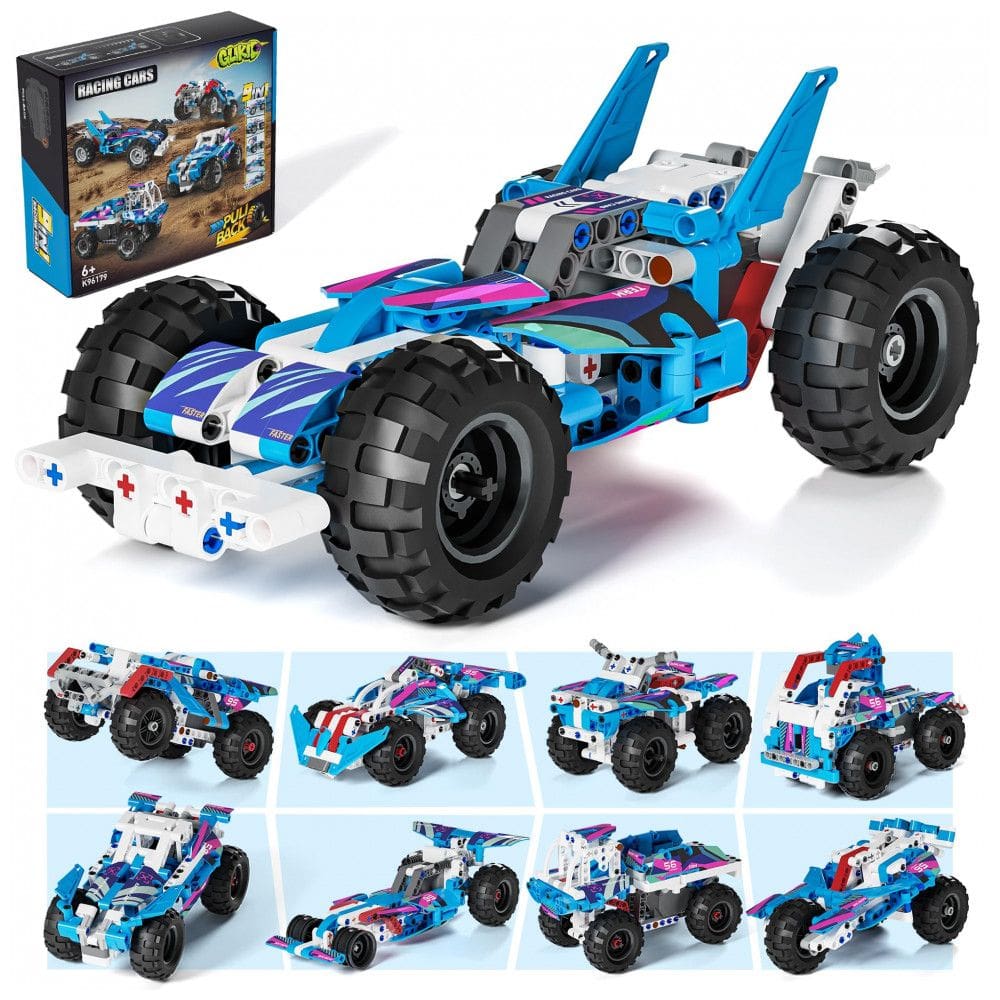 Kit Construção STEM Carro Off-road Pull Back Glikid 9 em 1 Technic para Crianças a Partir de 8 Anos