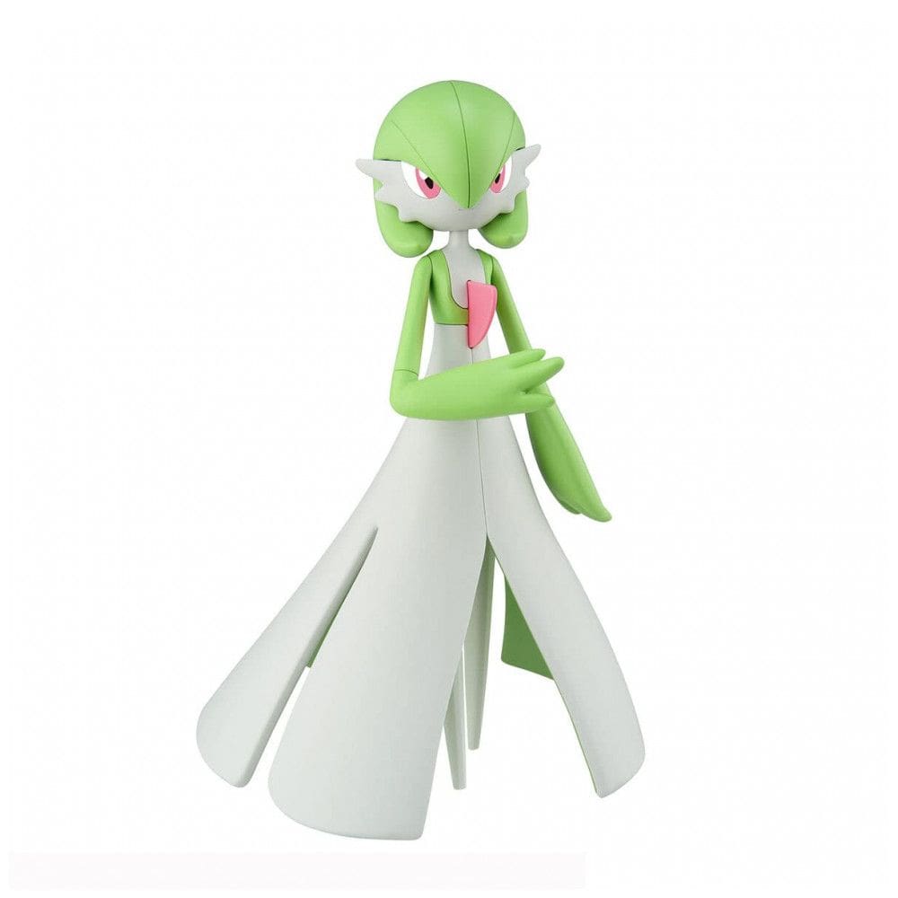 Kit de modelo Pokémon Gardevoir Bandai Hobby verde e branco plástico articulado com mãos extras altura 11,5cm