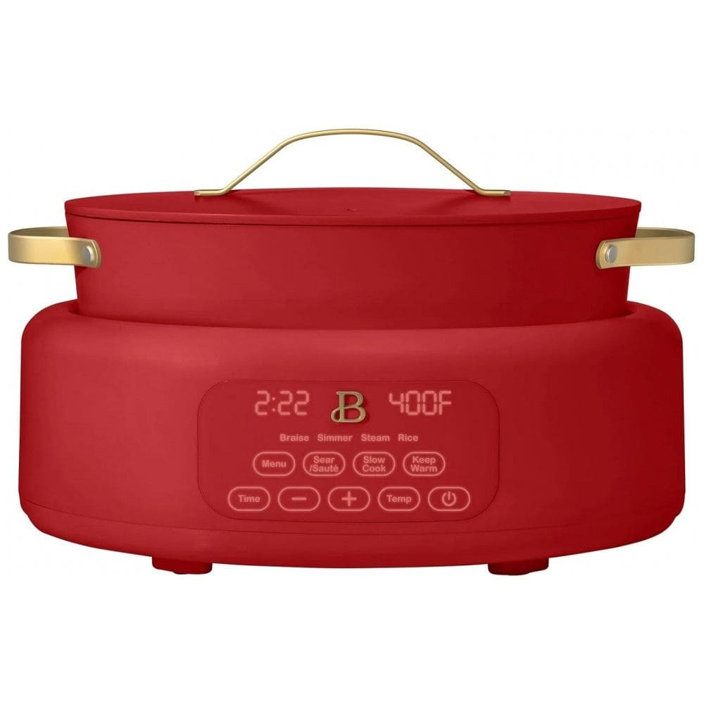 Panela elétrica multifunções Beautiful 10 em 1 6L vermelha 1500W 110V painel touch