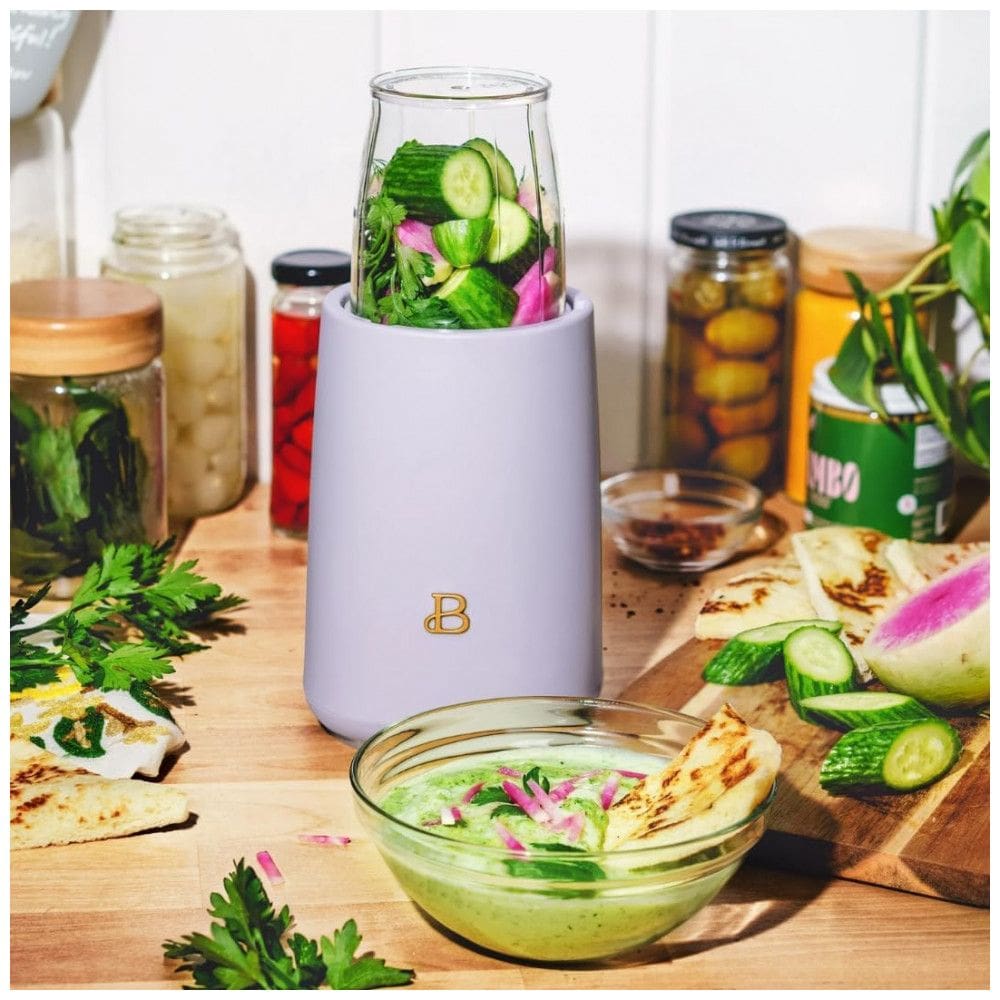 Liquidificador pessoal 12 peças Beautiful by Drew Barrymore 240W lavanda fosco 110V