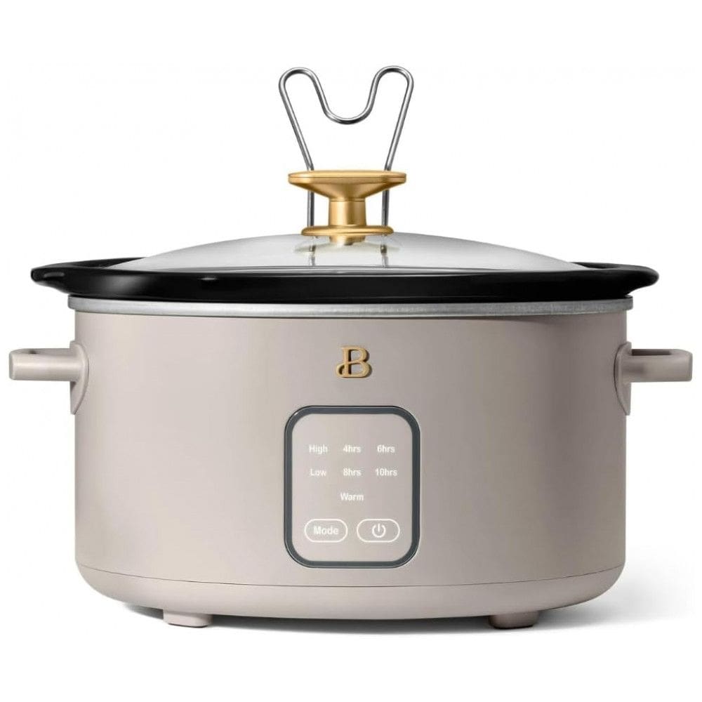 Panela elétrica de cozimento lento Beautiful 4L bege 1500W 110V painel touch