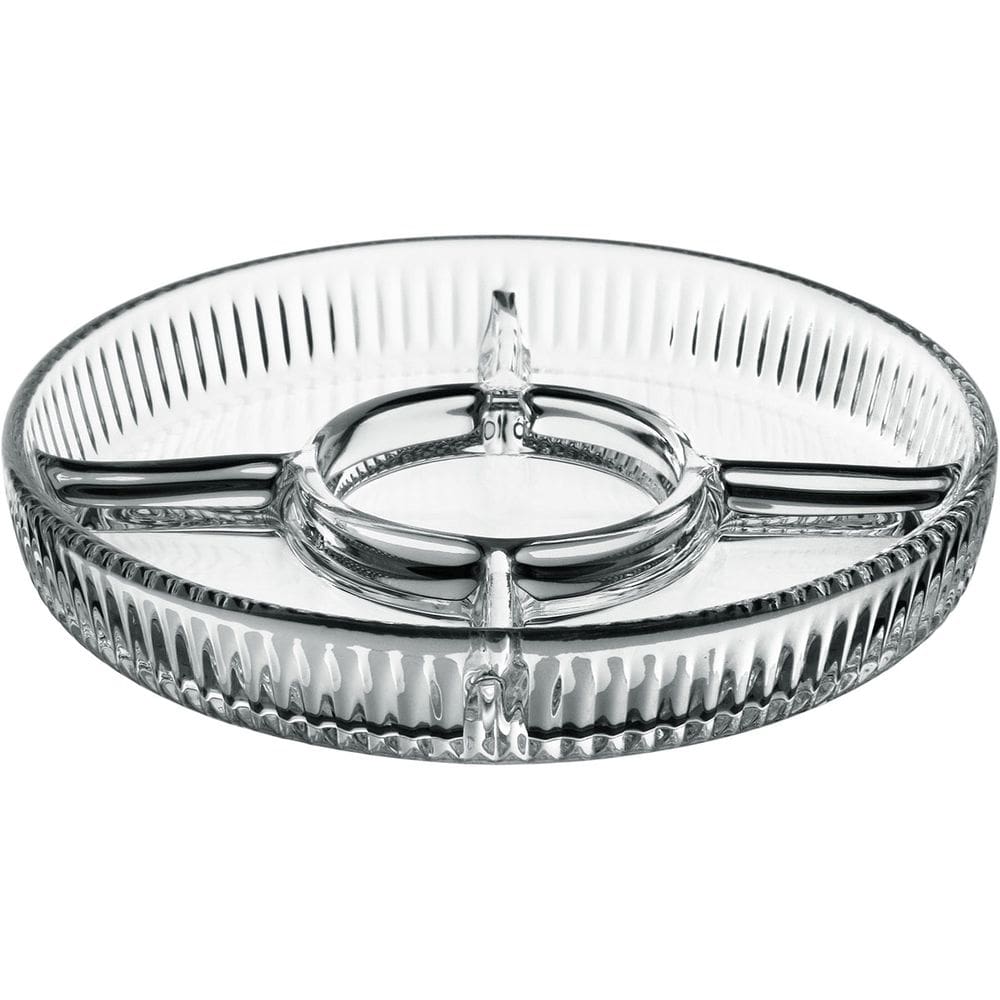 PETISQUEIRA HOME&CO COM 4 DIVISOES VIDRO 3x23x23cm TRANSPARENTE TÁBUA DE FRIOS