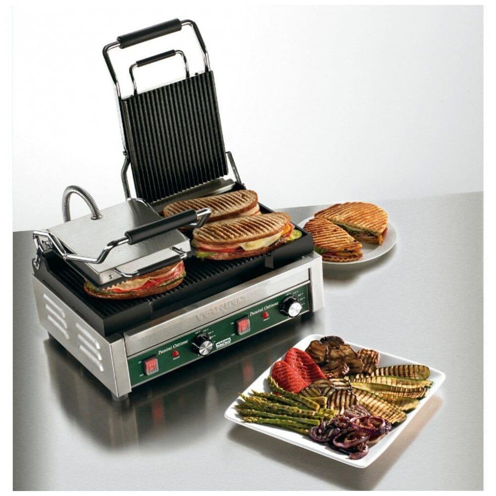 Waring WPG300T Prensa Panini Ottimo Placas Raiadas Superior/Inferior 240V - 43x23 cm