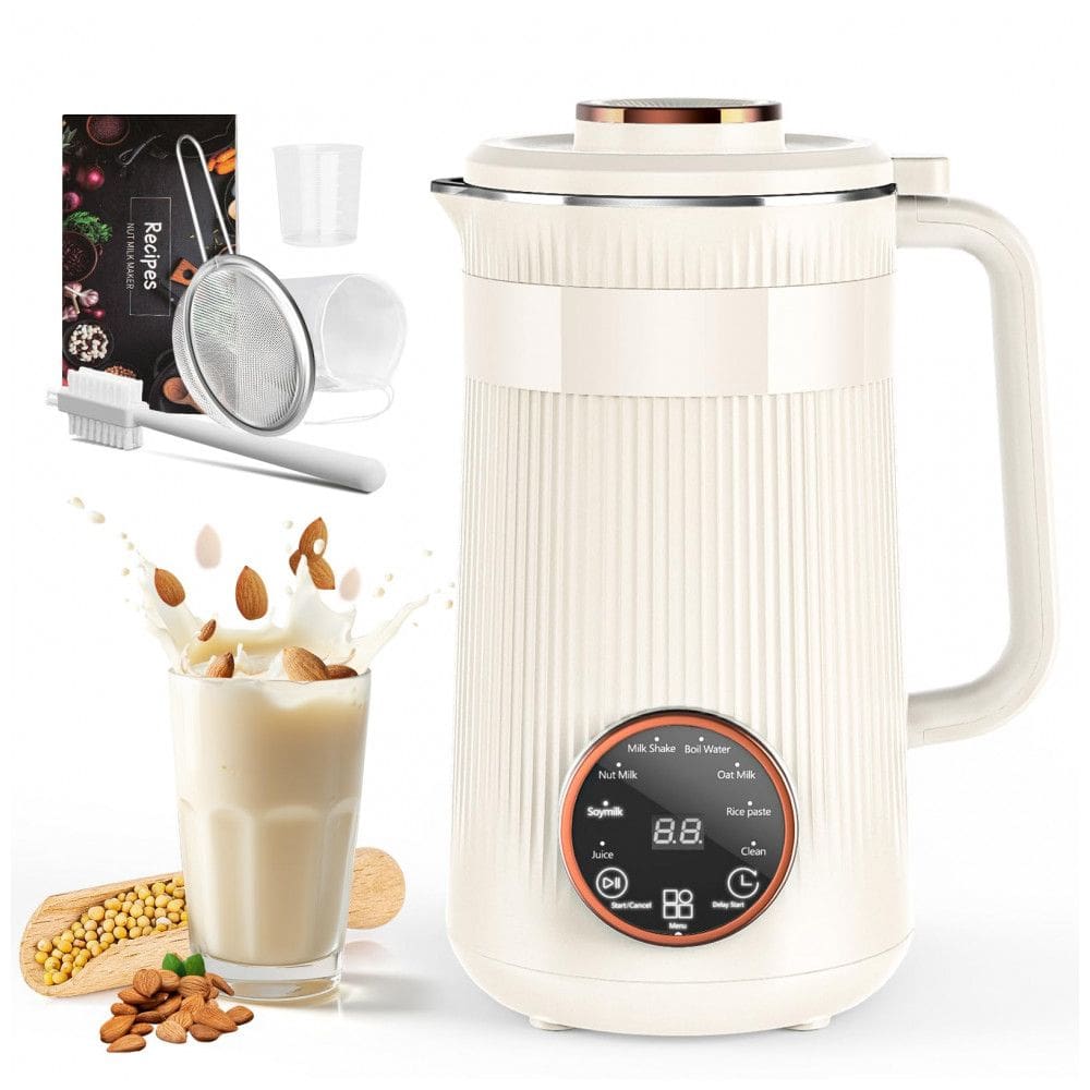 Máquina de Leite Vegetal RELEXNOW Branca 1L 8 em 1 Programável Autolimpeza Aquecimento 110V