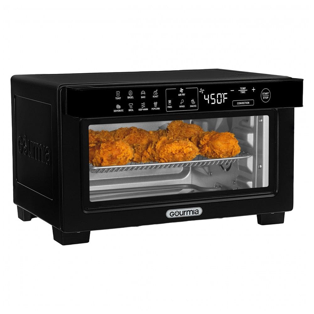 Forno Elétrico Tostador Gourmia Preto Digital Air Fryer 10L Convecção 12 Programas 1000W 110V