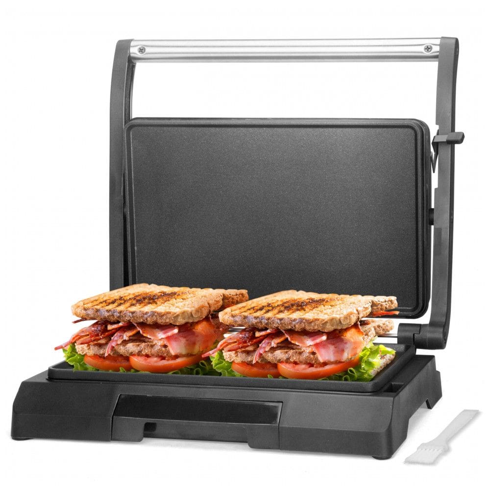 Mini Sanduicheira Panini Press Baker`s Friend Aço Inox, 2 Fatias, 800W, 120V