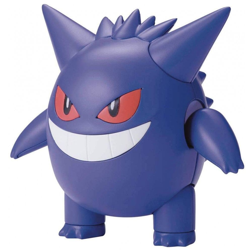Kit de modelo Pokémon Gengar Bandai Hobby roxo plástico articulado faces extras altura 10cm