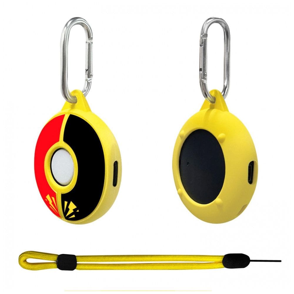 Capa protetora de silicone Chanvoo para Poke GO Plus+ 2023 amarela com pulseira de pulso