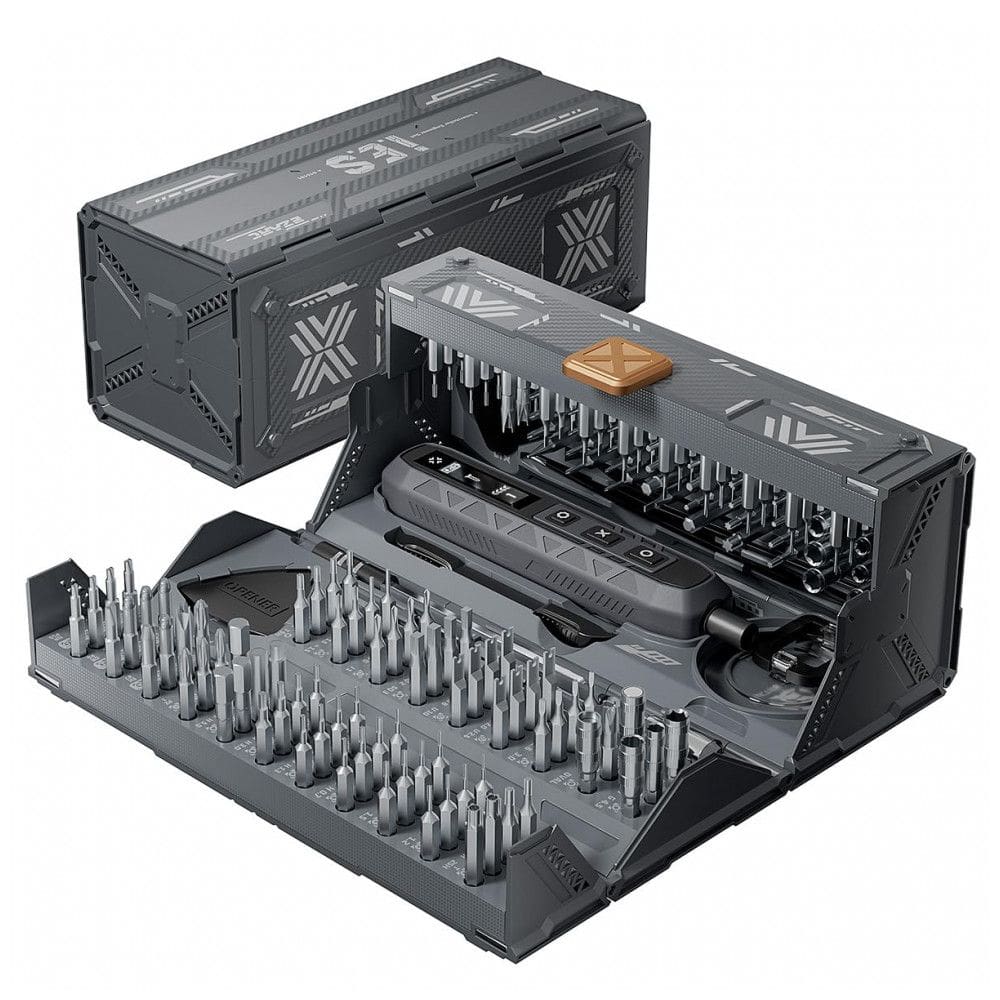 Kit de Chaves de Fenda Elétrico de Precisão EZARC 181 Peças Preto 3 Torques 0,16-0,3 N.m 160 Bits CR-V