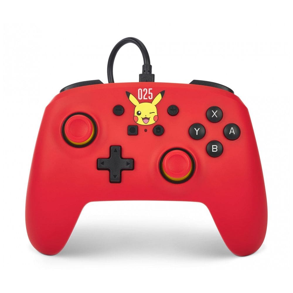 Controle com fio PowerA para Nintendo Switch Laughing Pikachu amarelo cabo USB destacável 3m