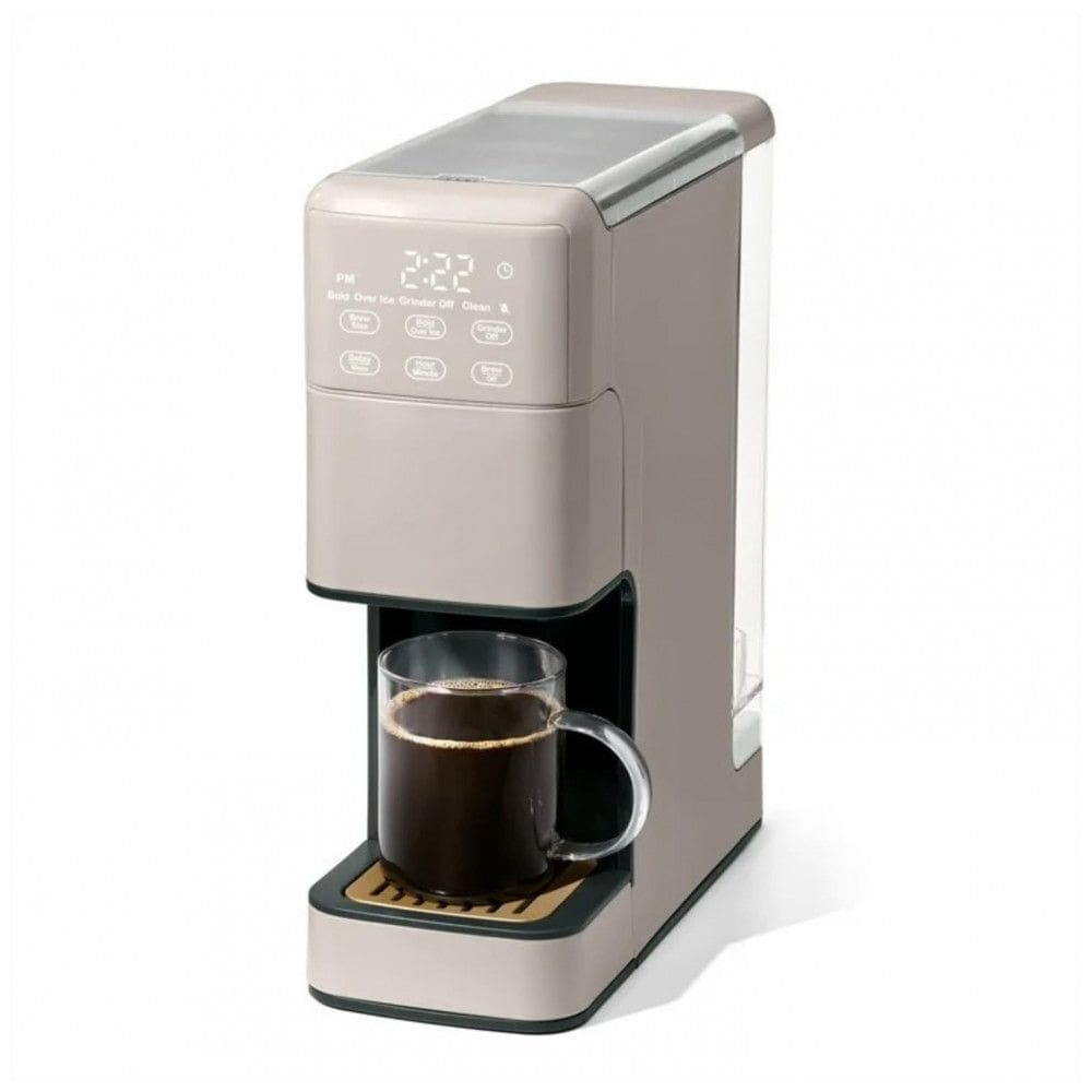 Perfect Grind 19332987234 Porcini Taupe - Máquina de Café Single Serve Programável com Moedor Burr Integrado, Reservatório 1,89L, 1050W