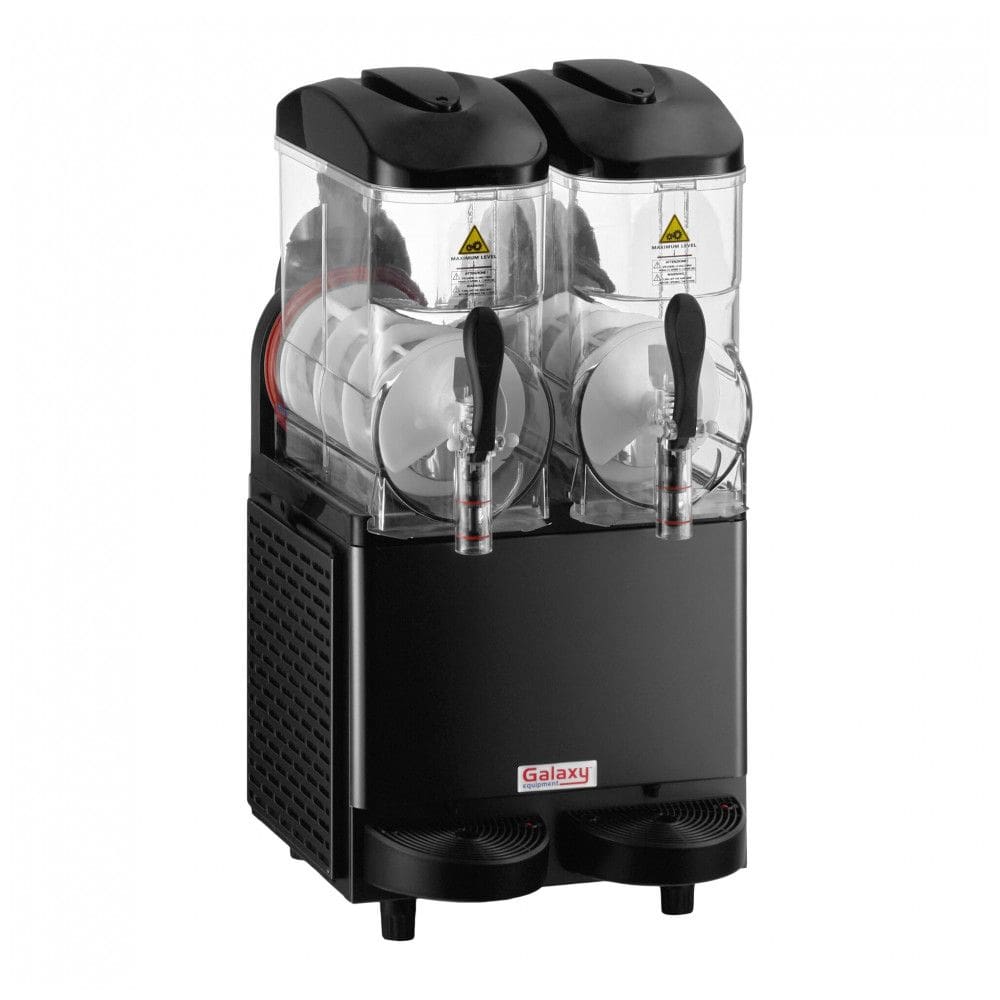 Galaxy Máquina de Bebidas Congeladas Granita Slushy Double 11,4L 120V com Iluminação LED